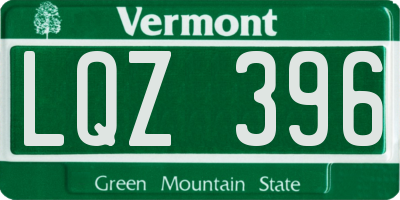 VT license plate LQZ396