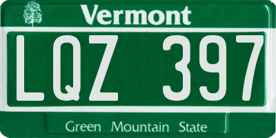 VT license plate LQZ397