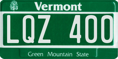 VT license plate LQZ400