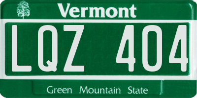 VT license plate LQZ404