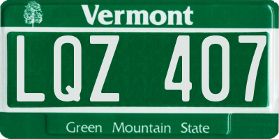 VT license plate LQZ407
