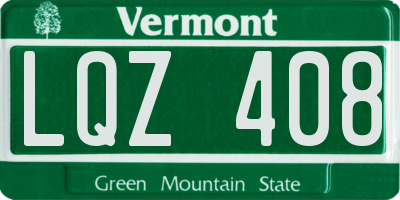 VT license plate LQZ408