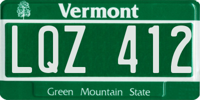 VT license plate LQZ412