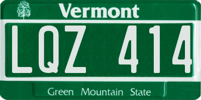 VT license plate LQZ414