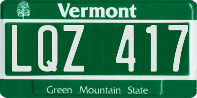 VT license plate LQZ417