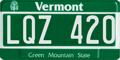 VT license plate LQZ420