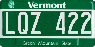 VT license plate LQZ422