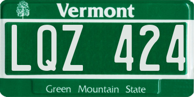VT license plate LQZ424