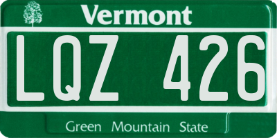 VT license plate LQZ426