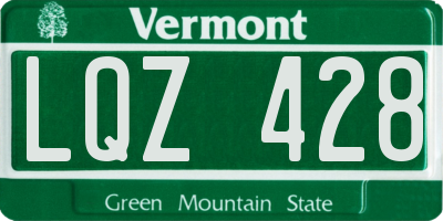 VT license plate LQZ428