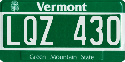 VT license plate LQZ430