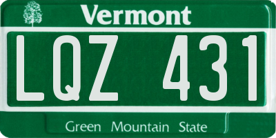 VT license plate LQZ431