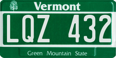 VT license plate LQZ432