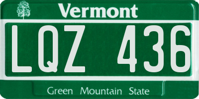 VT license plate LQZ436