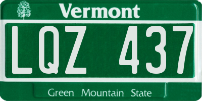 VT license plate LQZ437