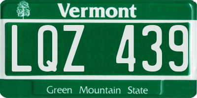 VT license plate LQZ439