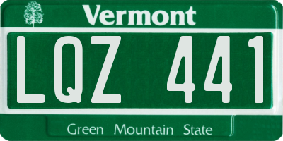 VT license plate LQZ441