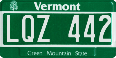 VT license plate LQZ442
