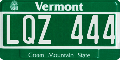 VT license plate LQZ444