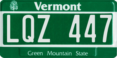 VT license plate LQZ447