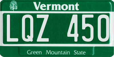 VT license plate LQZ450