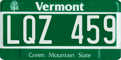 VT license plate LQZ459