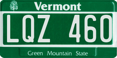 VT license plate LQZ460