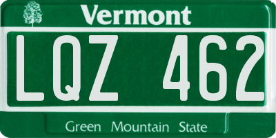 VT license plate LQZ462