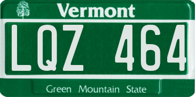 VT license plate LQZ464