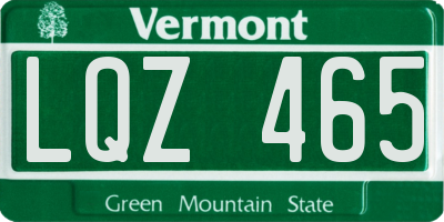 VT license plate LQZ465