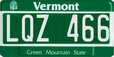 VT license plate LQZ466
