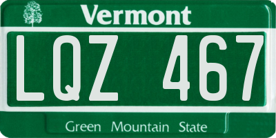 VT license plate LQZ467