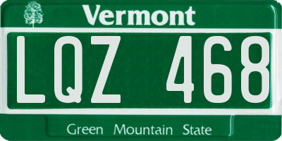 VT license plate LQZ468