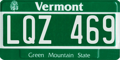VT license plate LQZ469
