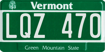 VT license plate LQZ470