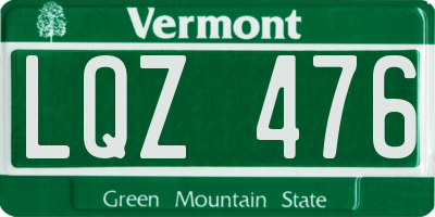 VT license plate LQZ476