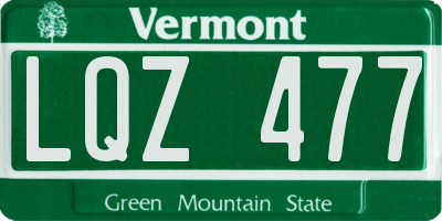 VT license plate LQZ477