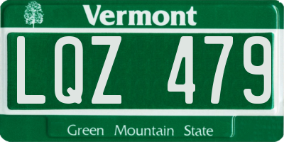 VT license plate LQZ479
