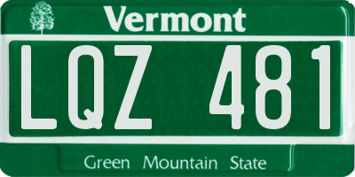 VT license plate LQZ481