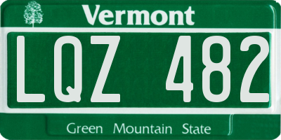 VT license plate LQZ482
