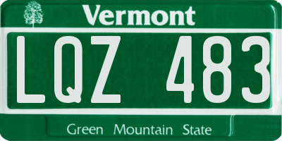 VT license plate LQZ483