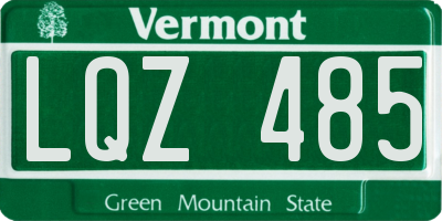 VT license plate LQZ485