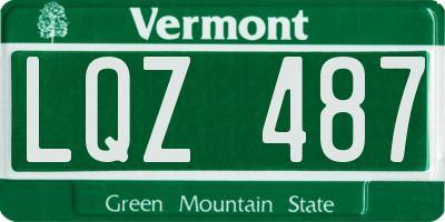 VT license plate LQZ487