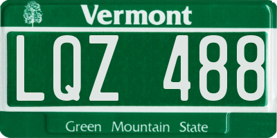 VT license plate LQZ488