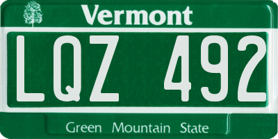 VT license plate LQZ492