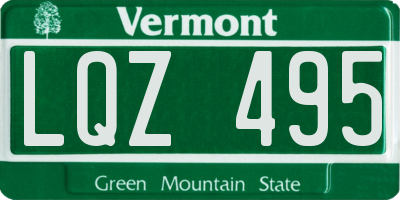 VT license plate LQZ495