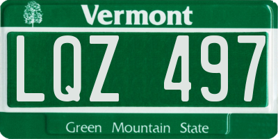 VT license plate LQZ497