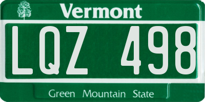 VT license plate LQZ498