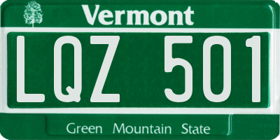 VT license plate LQZ501