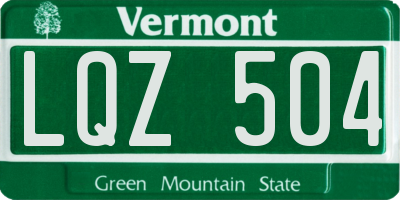 VT license plate LQZ504